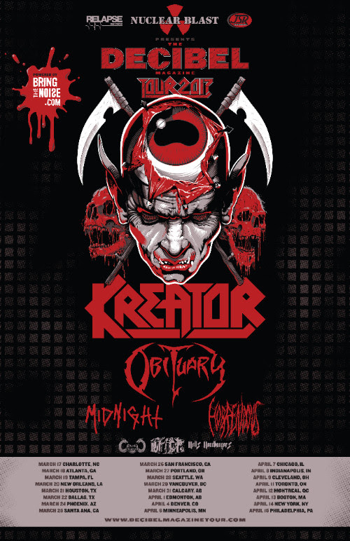 Kreator 2017 Spring Tour Poster